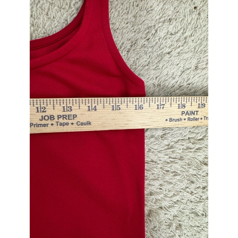 Marcella Crawford Red Square Neck Tank A Line European Ponte Tank Dress Size M - Picture 11 of 13